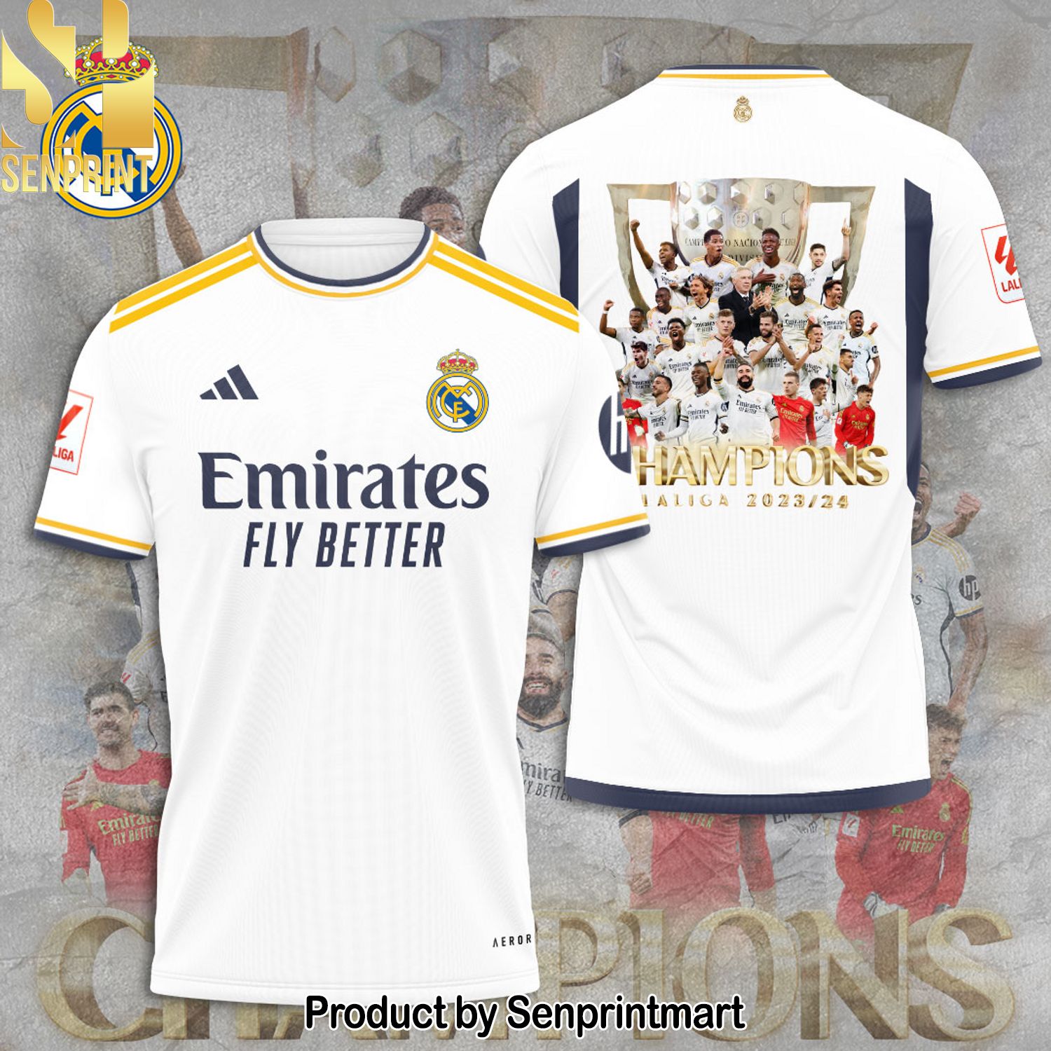 Real Madrid CF Full Printing Shirt – SEN0225