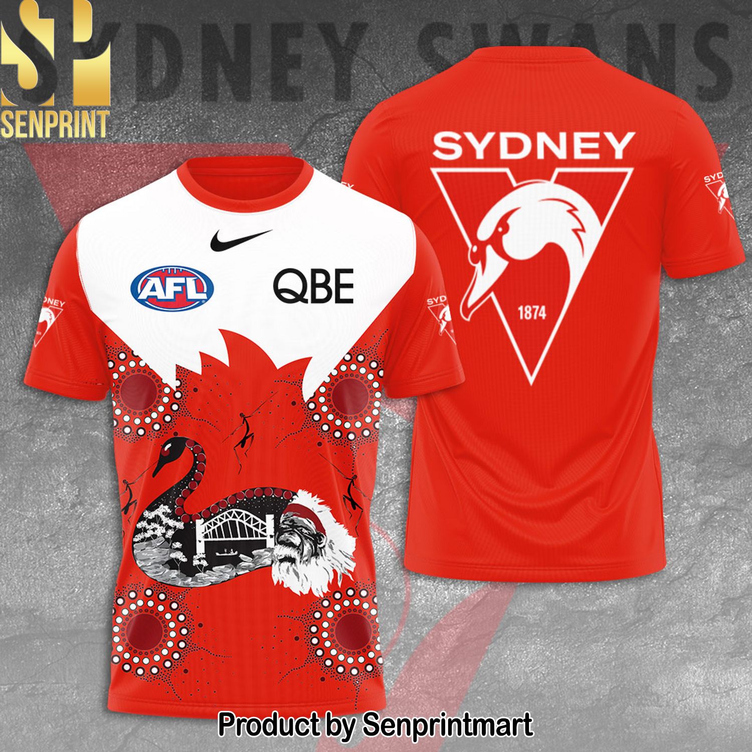 Sydney Swans Full Printing Shirt – SEN0202