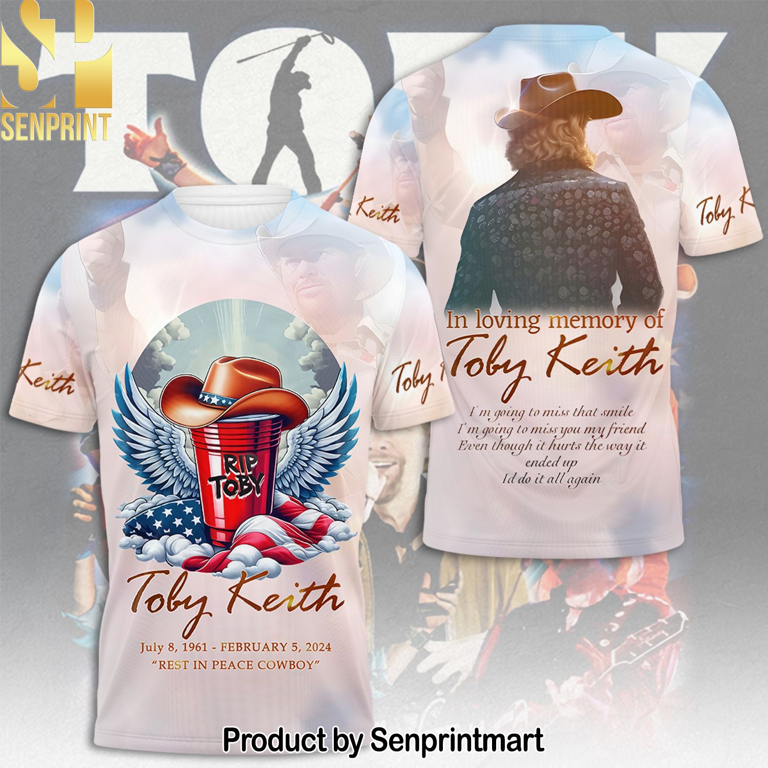 Toby Keith Full Printing Shirt – SEN0097