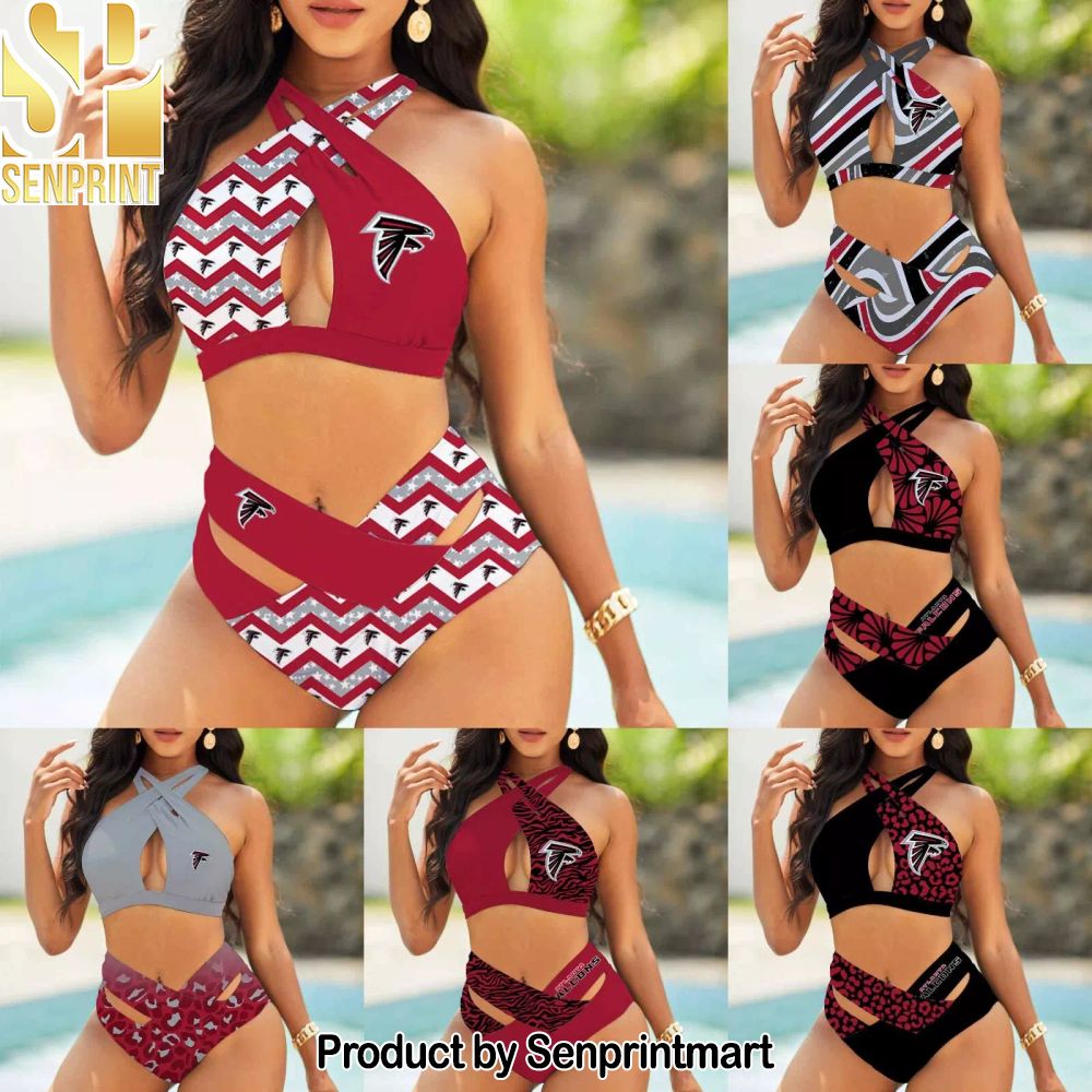Atlanta Falcons Bikini Swimsuit Criss Cross Cutout Bathing Suit – SEN16