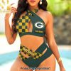 Green Bay Packers Bikini Swimsuit Criss Cross Cutout Bathing Suit – SEN06