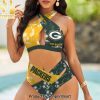 Green Bay Packers Bikini Swimsuit Criss Cross Cutout Bathing Suit – SEN101