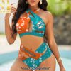 Miami Dolphins Bikini Swimsuit Criss Cross Cutout Bathing Suit – SEN045