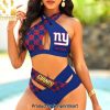 New York Giants Bikini Swimsuit Criss Cross Cutout Bathing Suit – SEN081