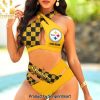Pittsburgh Steelers Bikini Swimsuit Criss Cross Cutout Bathing Suit – SEN04