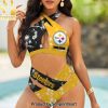 Pittsburgh Steelers Bikini Swimsuit Criss Cross Cutout Bathing Suit – SEN052