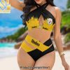 Pittsburgh Steelers Bikini Swimsuit Criss Cross Cutout Bathing Suit – SEN116