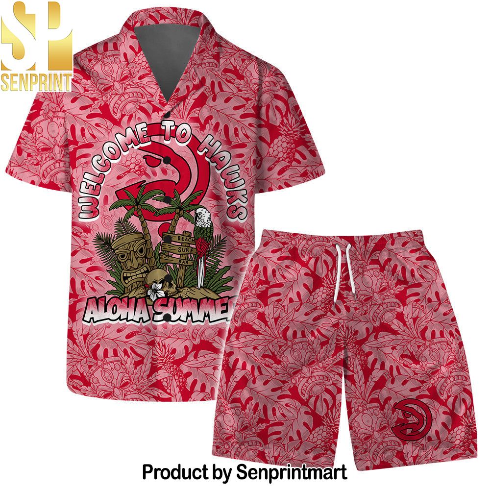 Atlanta Hawks Welcome To NBA Pattern Hawaiian Set – SEN0361