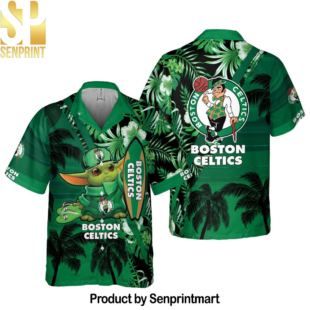 Boston Celtics Baby Yoda National Basketball Association All Over Printed Hawaiian Set – SEN0042