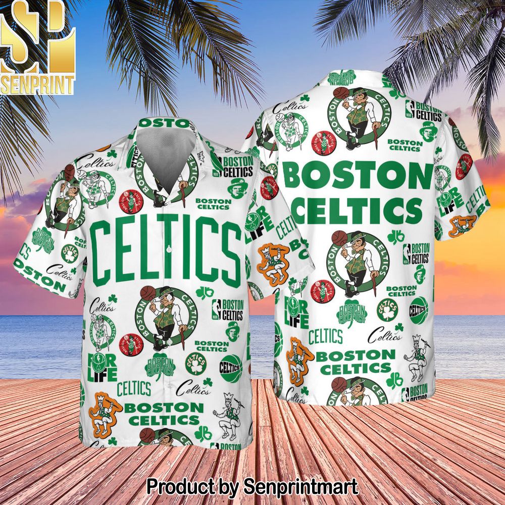 Boston Celtics National Basketball Association All Over Printed Hawaiian Set – SEN0070