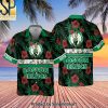 Boston Celtics National Basketball Association Hibiscus Pattern All Over Printed Hawaiian Set – SEN0369