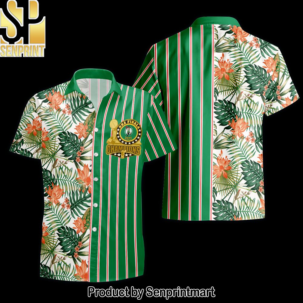 Boston Celtics NBA Champions Pattern Print Hawaiian Set – SEN0046