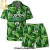 Boston Celtics Team Logo Pattern Leaves Tropical Hawaiian Set – SEN0372