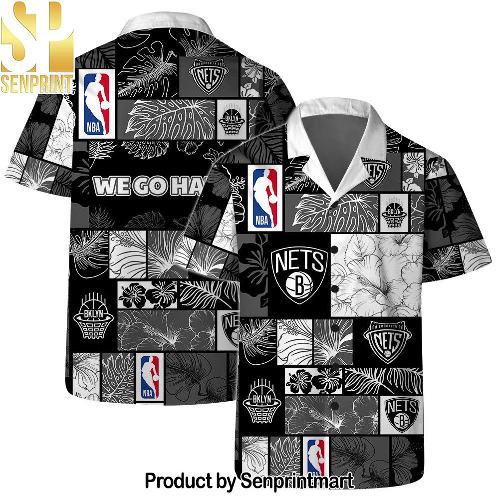 Brooklyn Nets National Basketball Association All Over Printed Hawaiian Set – SEN0060