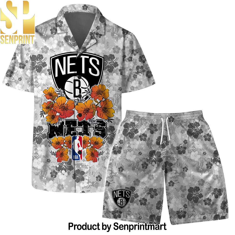 Brooklyn Nets NBA Aloha Summer Logo Team And Pattern Hawaiian Set – SEN0009
