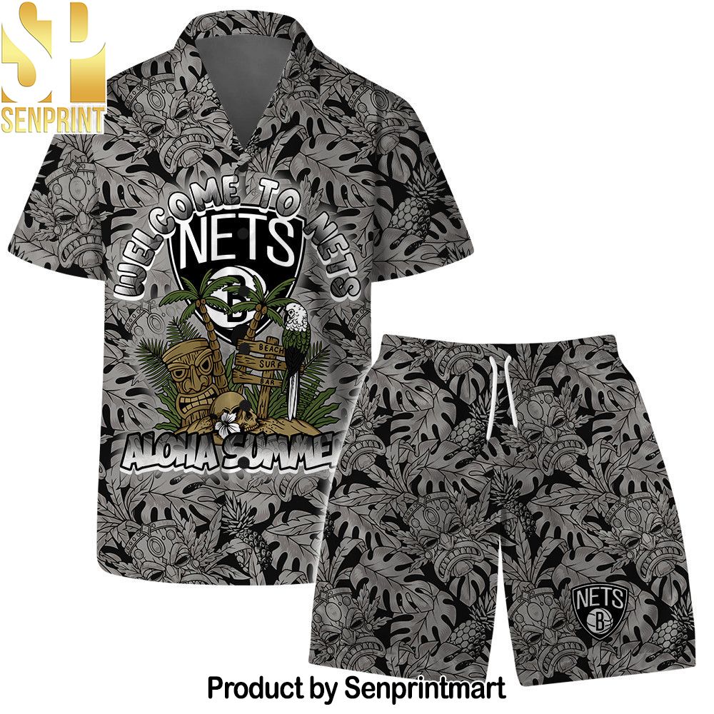 Brooklyn Nets Welcome To NBA Pattern Hawaiian Set – SEN0377