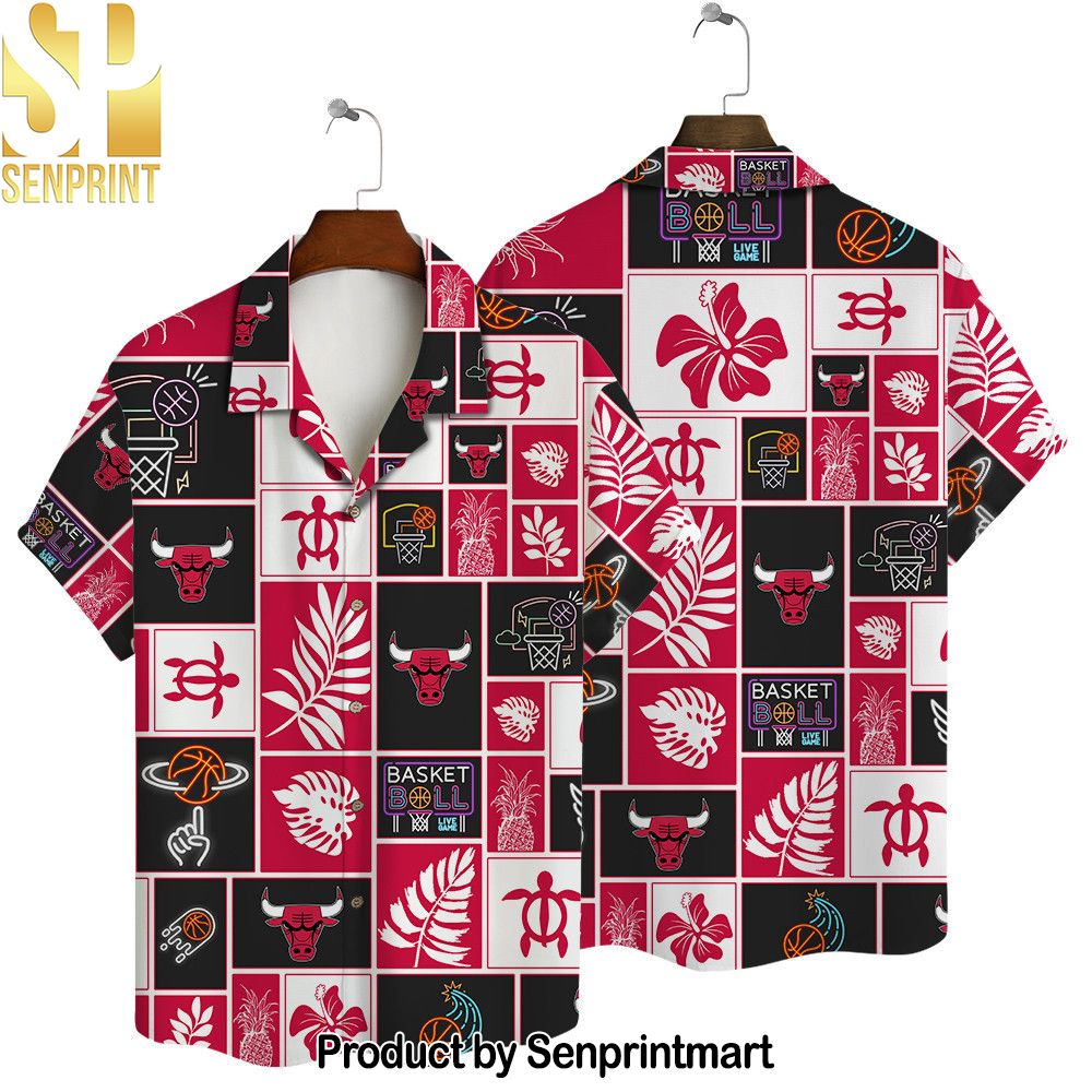 Chicago Bulls National Basketball Association All Over Printed Hawaiian Set – SEN0019