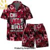 Chicago Bulls NBA Logo Vintage Floral Pattern Hawaiian Set – SEN0111