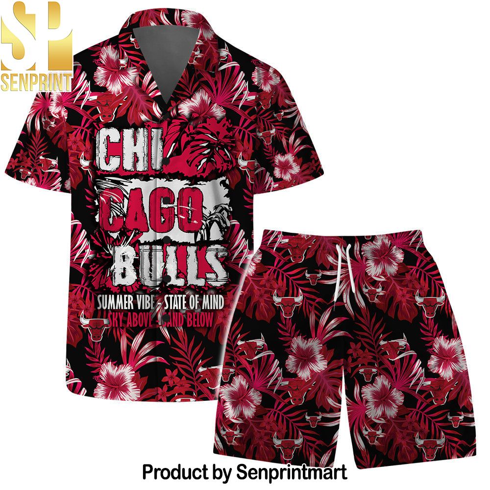 Chicago Bulls NBA Summer Vibes Pattern Hawaiian Set – SEN0166