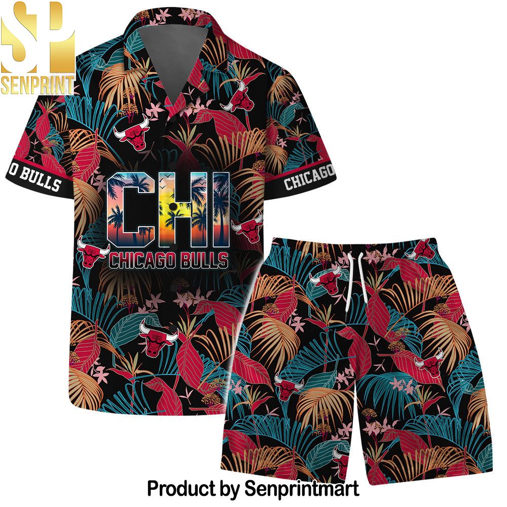 Chicago Bulls Team Logo Pattern Aloha Colorful Hawaiian Set – SEN0041