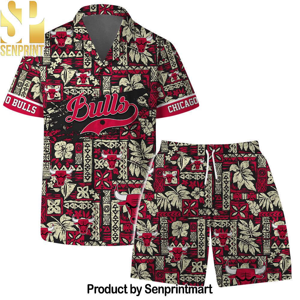 Chicago Bulls Team Logo Pattern Classic Hawaiian Set – SEN0089