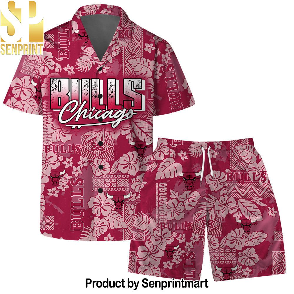 Chicago Bulls Team Logo Pattern Retro Magic Hawaiian Set – SEN0135