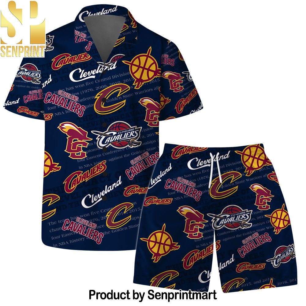 Cleveland Cavaliers NBA Team Logo Basketball Stars Pattern Hawaiian Set – SEN0172