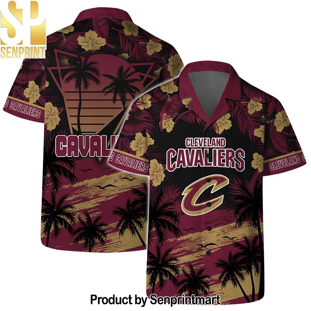 Cleveland Cavaliers NBA Team Logo Summer Vibes Pattern Hawaiian Set – SEN0177