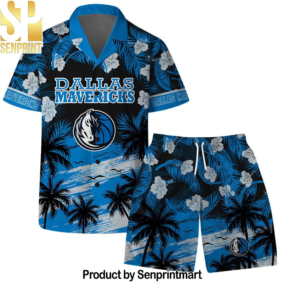 Dallas Mavericks NBA Team Logo Summer Vibes Pattern Hawaiian Set – SEN0417