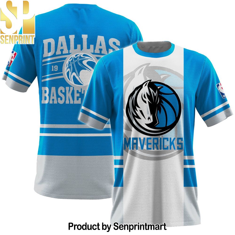 Dallas Mavericks National Basketball Association Logo 3D T-Shirt Basketball Pattern – Senprintmart Store 2509