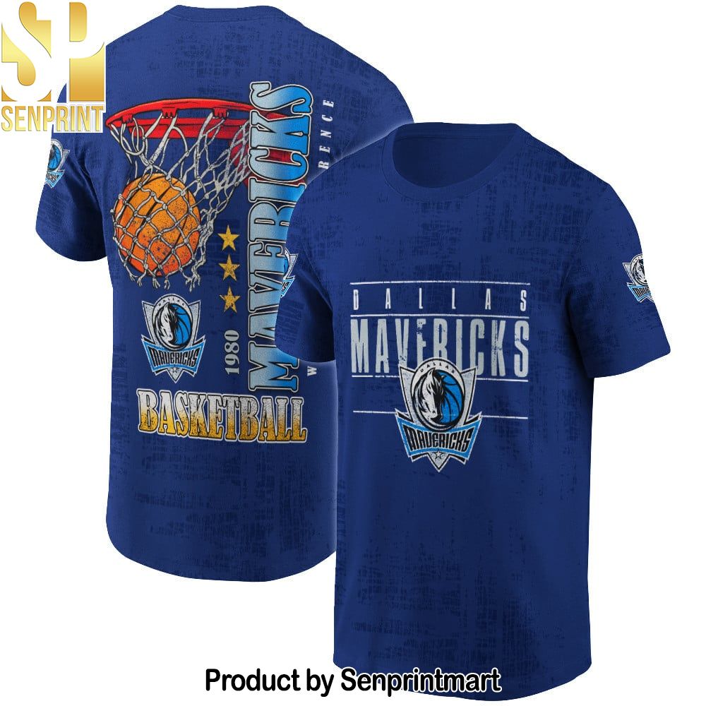 Dallas Mavericks NBA Playoffs For Fans Basketball Pattern 3D T-Shirt  – Senprintmart Store 2507