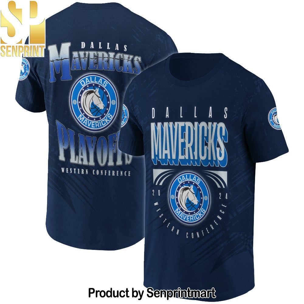 Dallas Mavericks NBA Playoffs For Fans Basketball Pattern 3D T-Shirt  – Senprintmart Store 2513