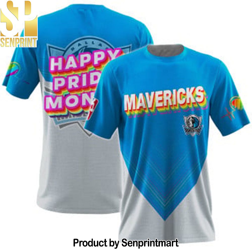 Dallas Mavericks Pride Month National Basketball Association 3D T-Shirt Basketball Pattern – Senprintmart Store 2516