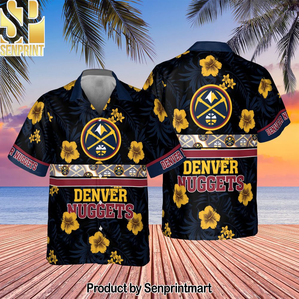 Denver Nuggets National Basketball Association Hibiscus Logo All Over Printed Hawaiian Set – SEN0412