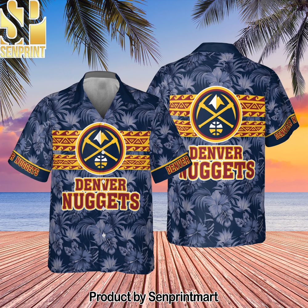 Denver Nuggets National Basketball Association Hibiscus Pattern All Over Printed Hawaiian Set – SEN0132