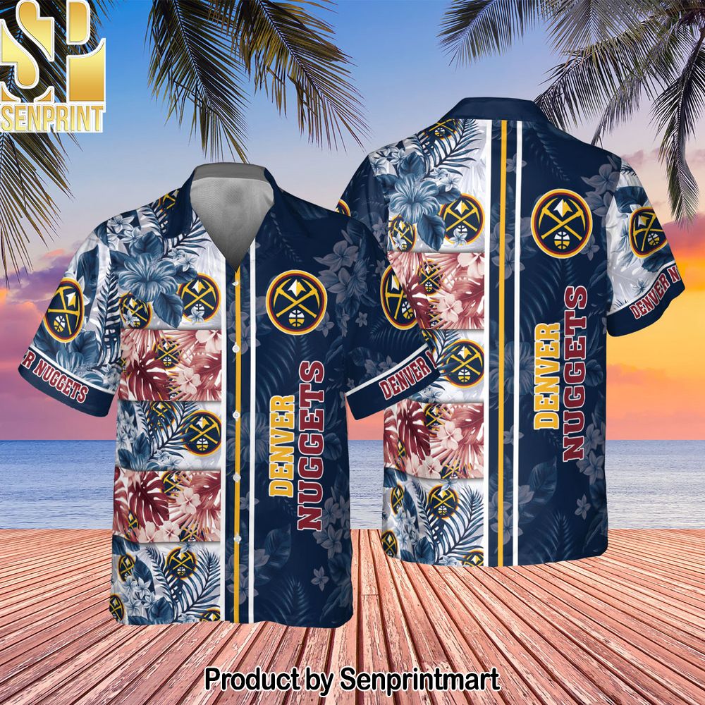 Denver Nuggets National National Basketball Association Hibiscus Pattern All Over Printed Hawaiian Set – SEN0439