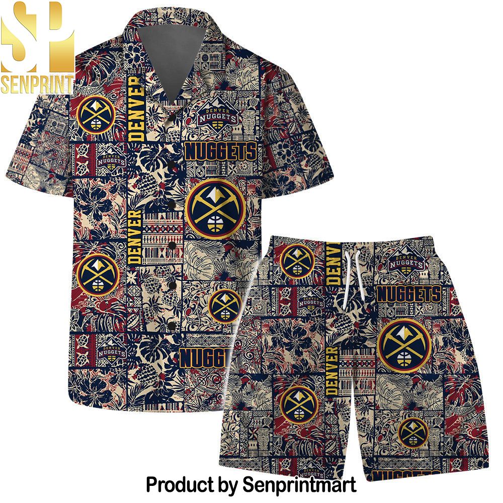 Denver Nuggets NBA Logo Vintage Floral Pattern Hawaiian Set – SEN0121