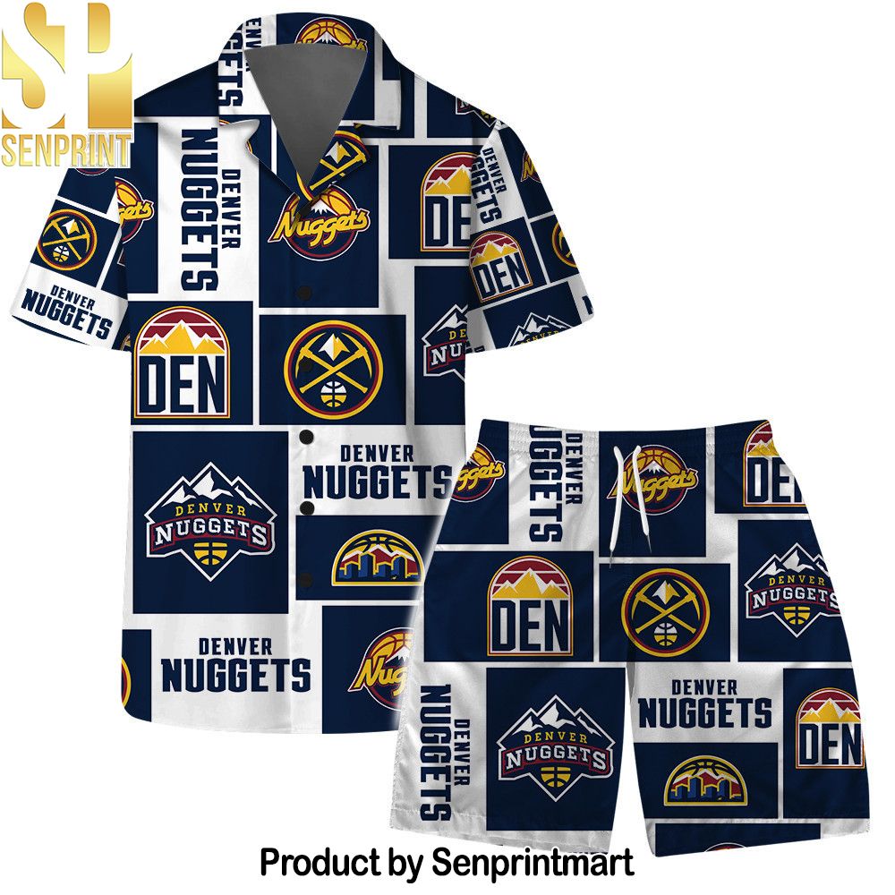 Denver Nuggets NBA Team Logo Pattern Basketball Hawaiian Set – SEN0152