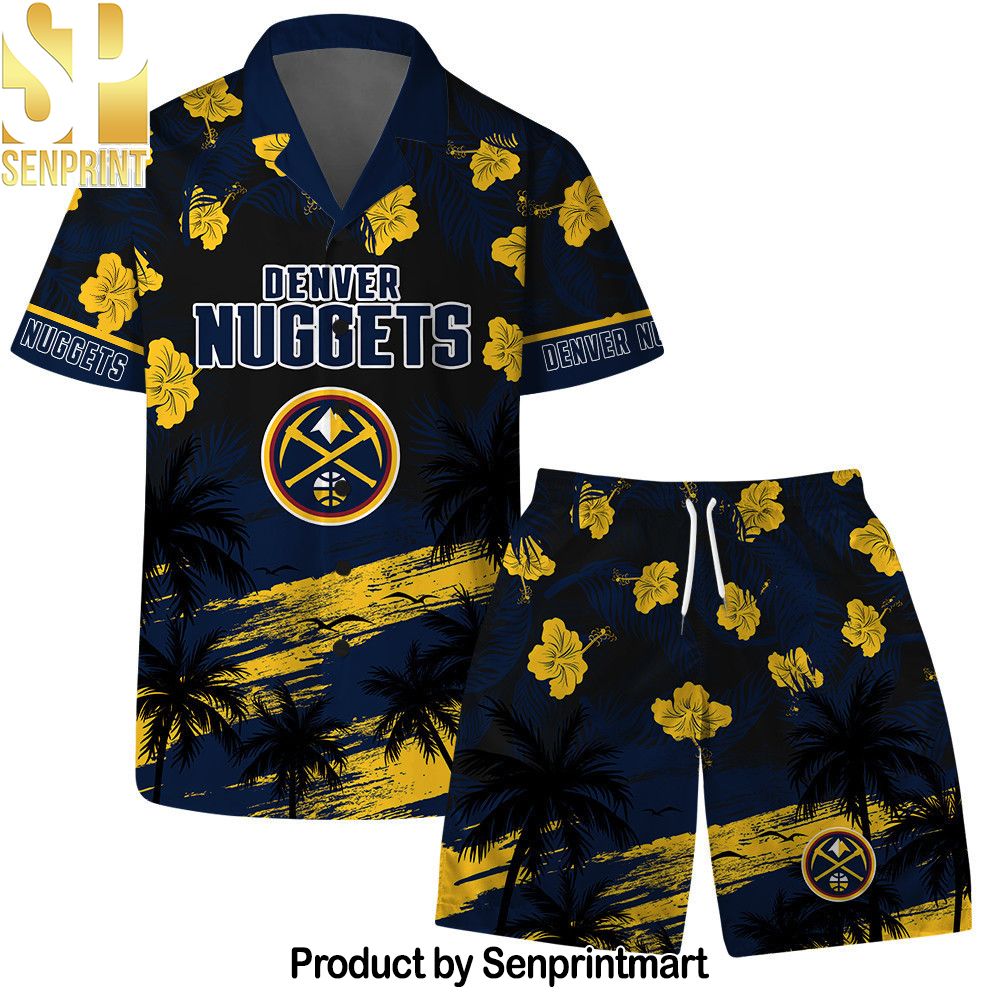 Denver Nuggets NBA Team Logo Summer Vibes Pattern Hawaiian Set – SEN0079