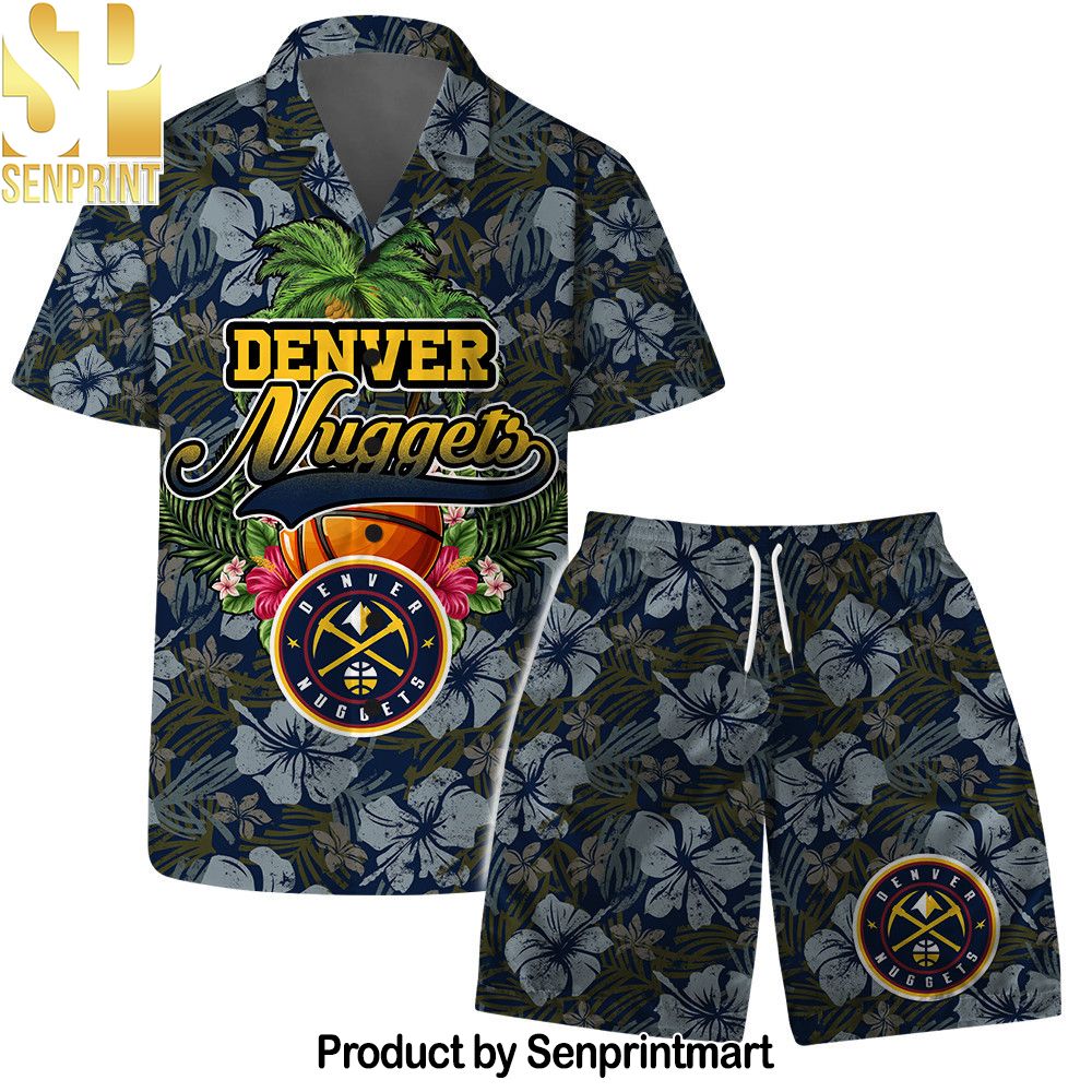 Denver Nuggets Team Logo Pattern Retro Hawaiian Set – SEN0169