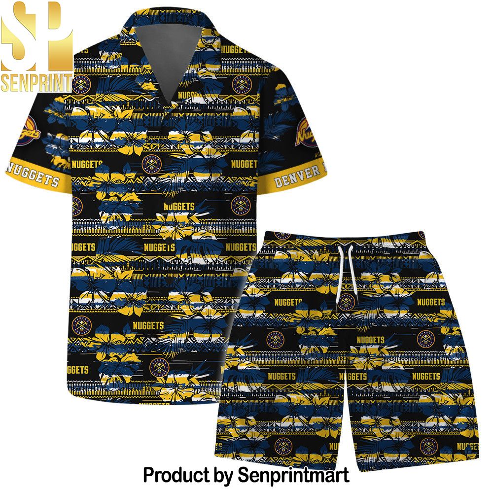 Denver Nuggets Team Logo Pattern Vintage Hawaiian Set – SEN0133