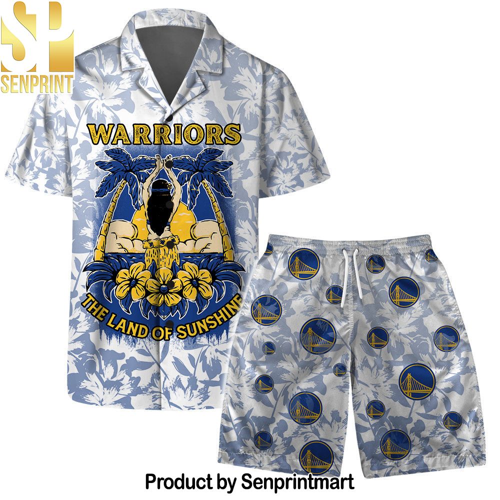 Golden State Warriors NBA The Land Of Sunshine Pattern Hawaiian Set – SEN0106