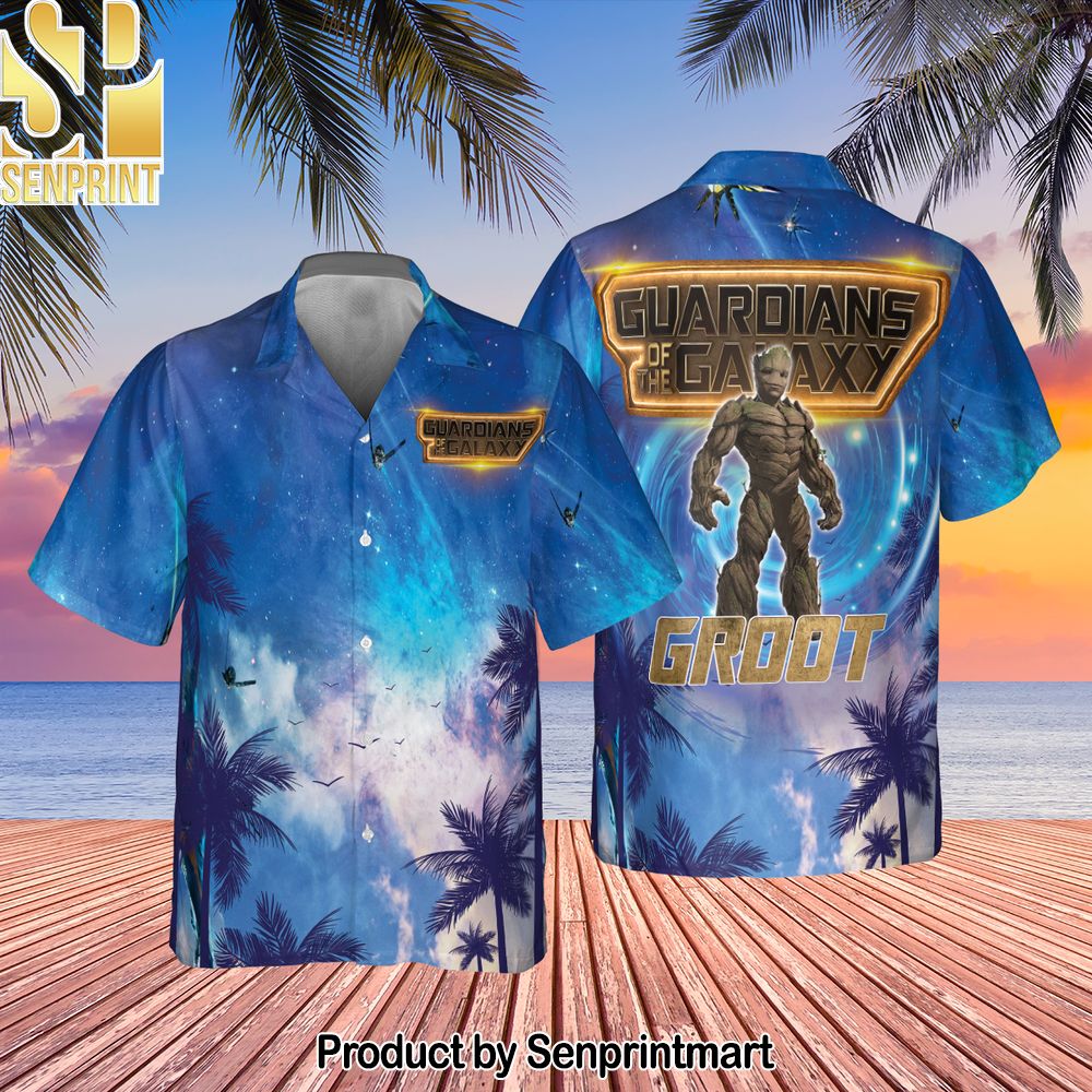 Groot Guardians Of The Galaxy Universe Background All Over Printed Hawaiian Set – SEN0401