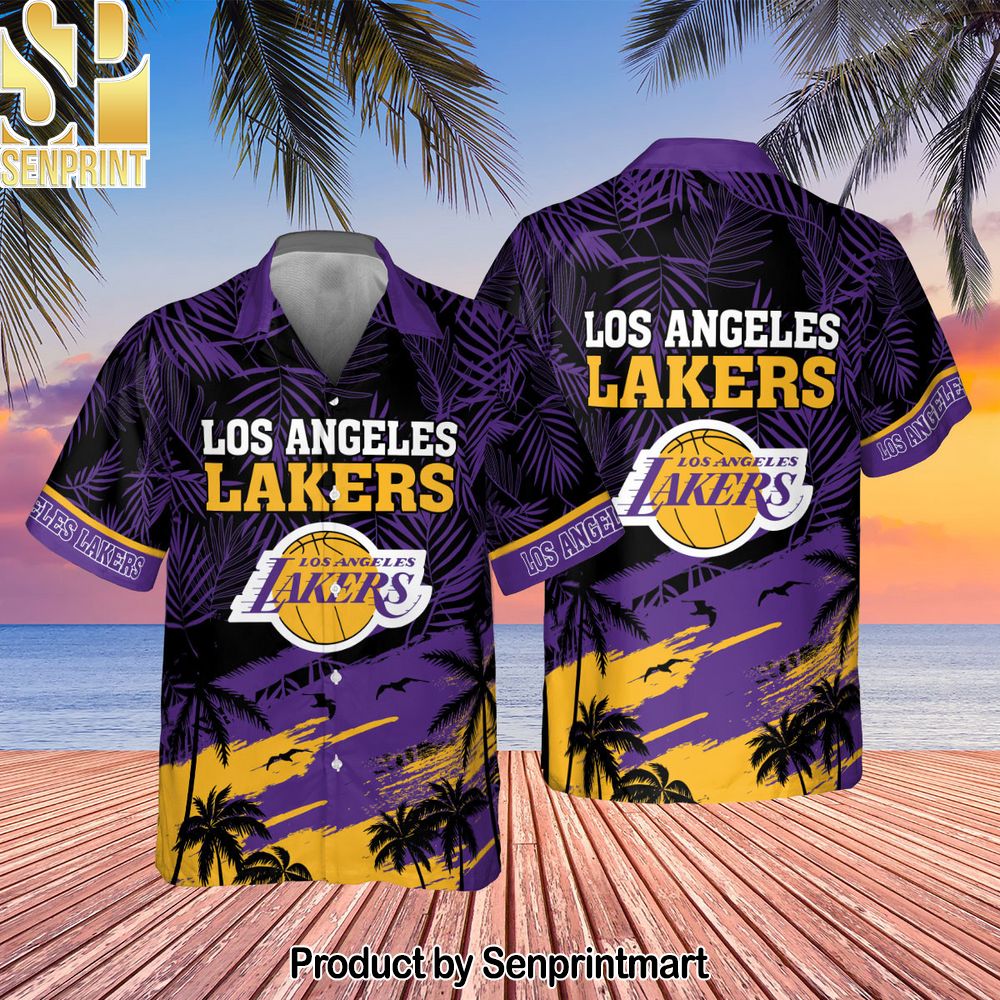 Los Angeles Lakers National Basketball Association All Over Printed Hawaiian Set – SEN0245