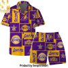 Los Angeles Lakers NBA Team Logo Hawaiian Setintage Pattern – SEN0575