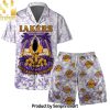Los Angeles Lakers Polynesian Pattern National National Basketball Association All Over Printed Hawaiian Set – SEN0259