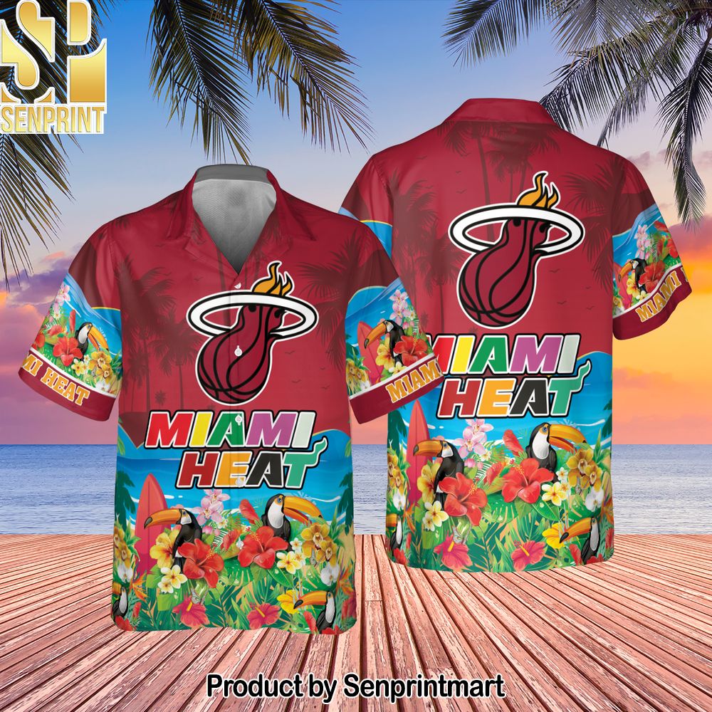 Miami Heat National Basketball Association All Over Printed Hawaiian Set – SEN0266