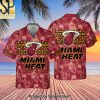 Miami Heat National National Basketball Association Hibiscus Pattern All Over Printed Hawaiian Set – SEN0258