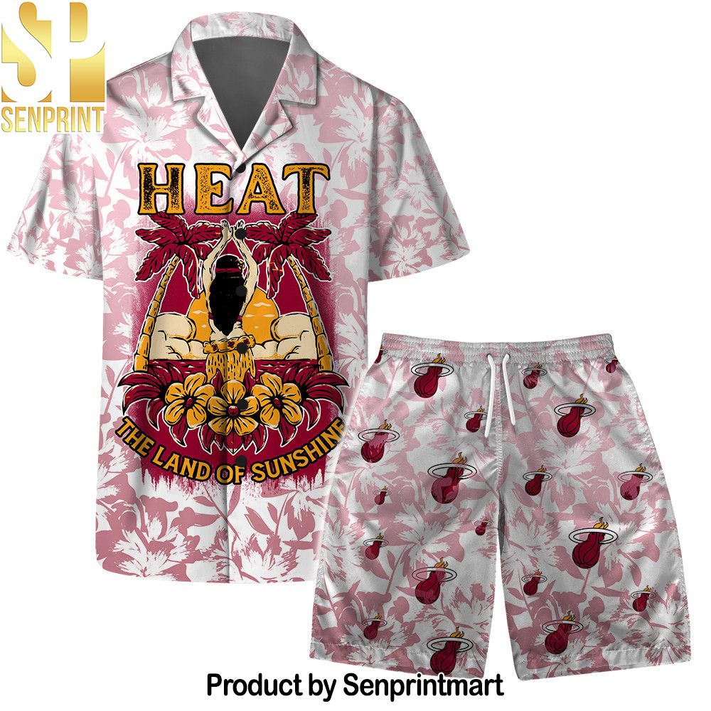 Miami Heat NBA The Land Of Sunshine Pattern Hawaiian Set – SEN0249