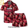 Miami Heat Team Logo Pattern Leaves Tropical Hawaiian Set – SEN0488
